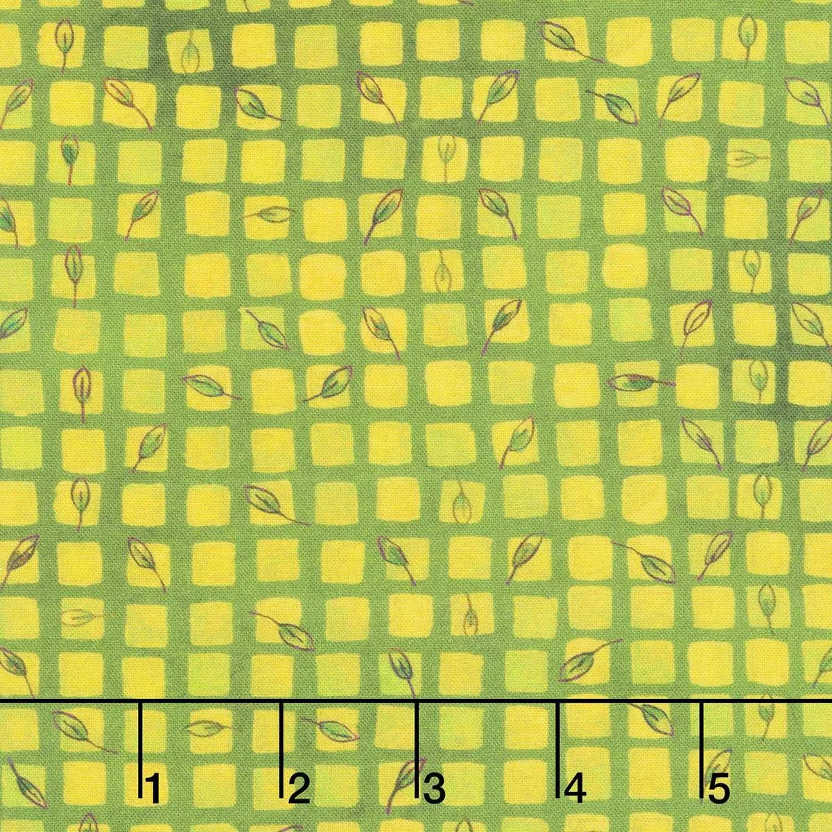 Sunlit Garden – Grid Avocado Yardage