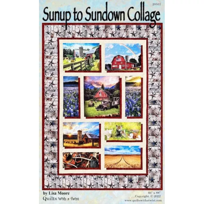 Sunup to Sundown Collage Quilt Pattern