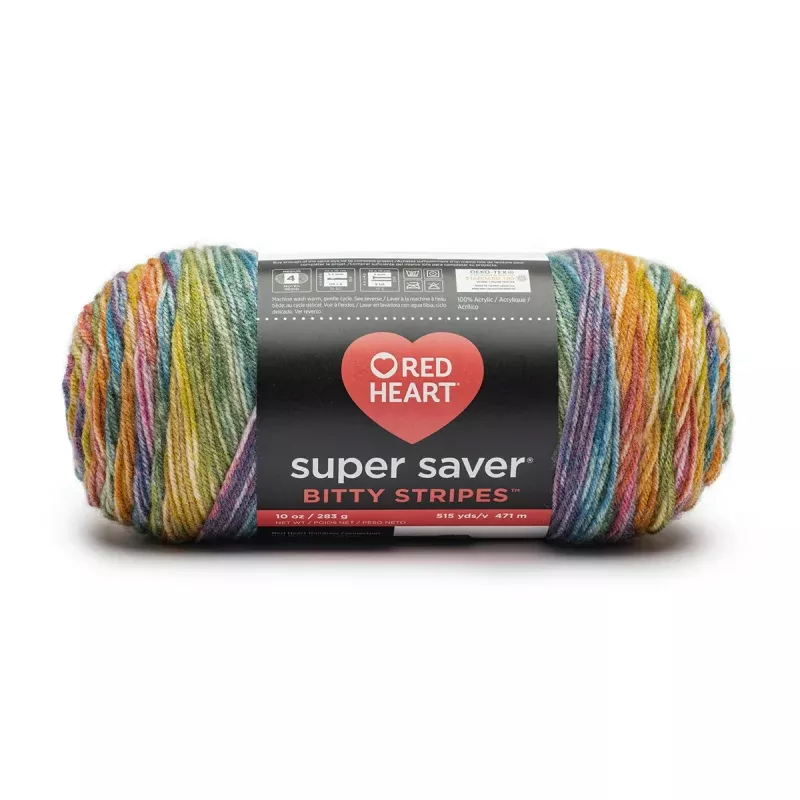Super Saver Bitty Stripes Yarn E900 10 oz