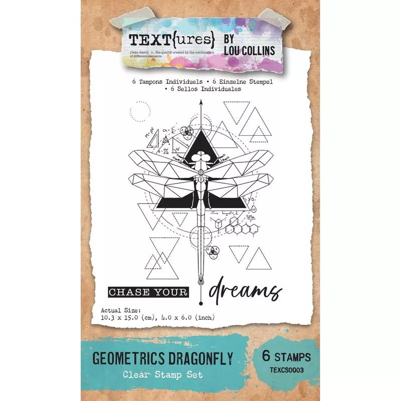TEXT{ures} Geometrics Dragonfly Clear Stamp Set texcs0003