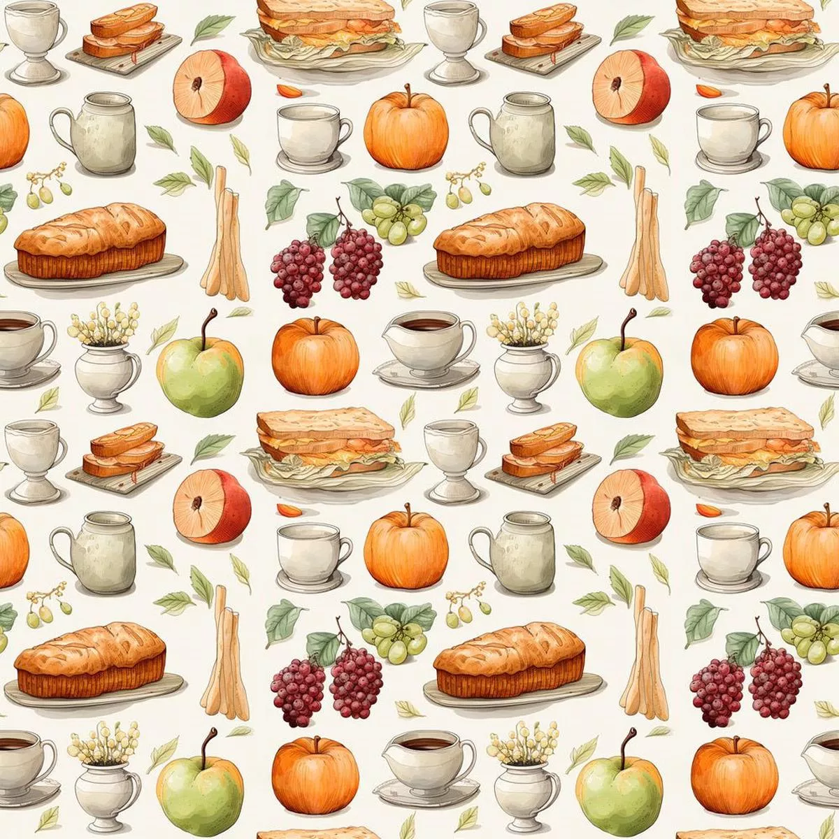 Thanksgiving Meal #3 Fabric