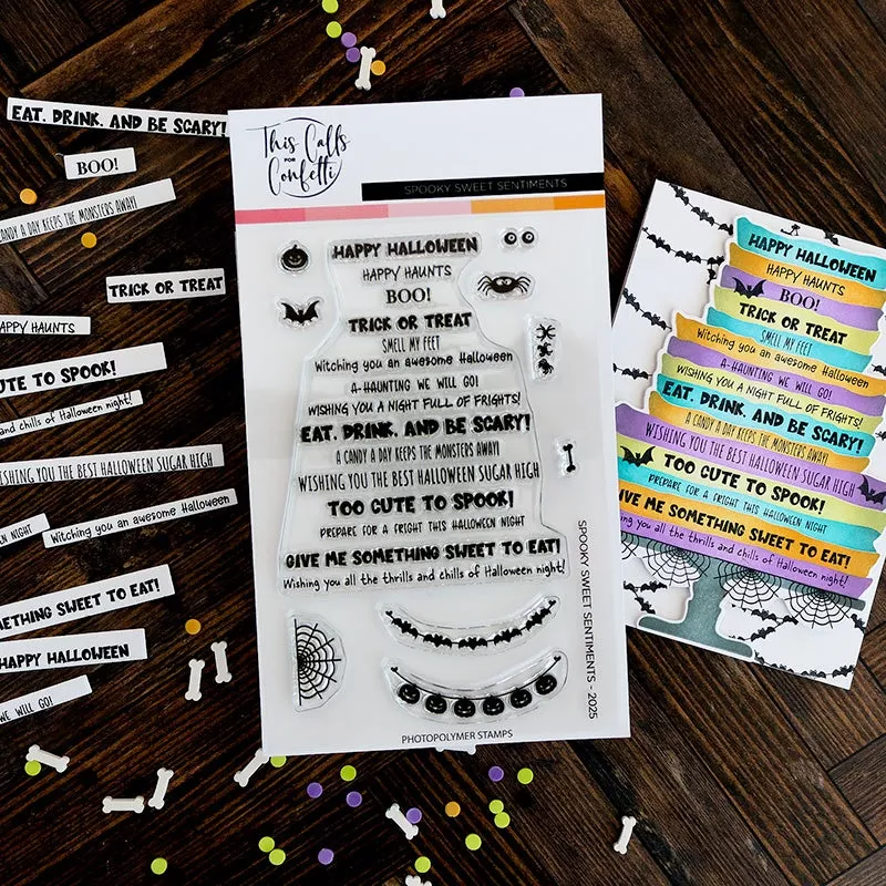 This Calls For Confetti Spooky Sweet Sentiments Clear Stamps