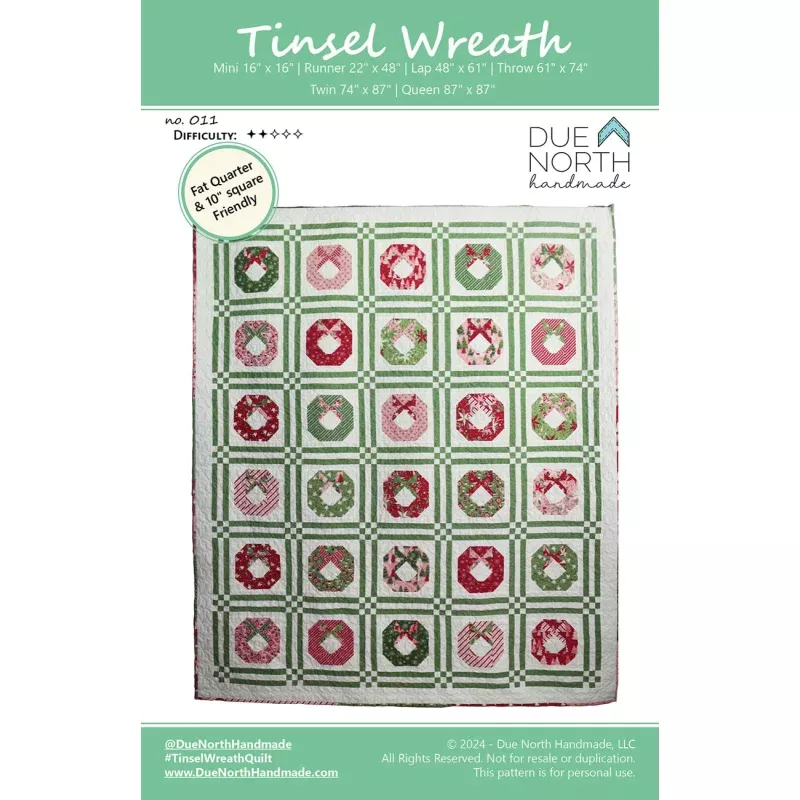 Tinsel Wreath Quilt Pattern