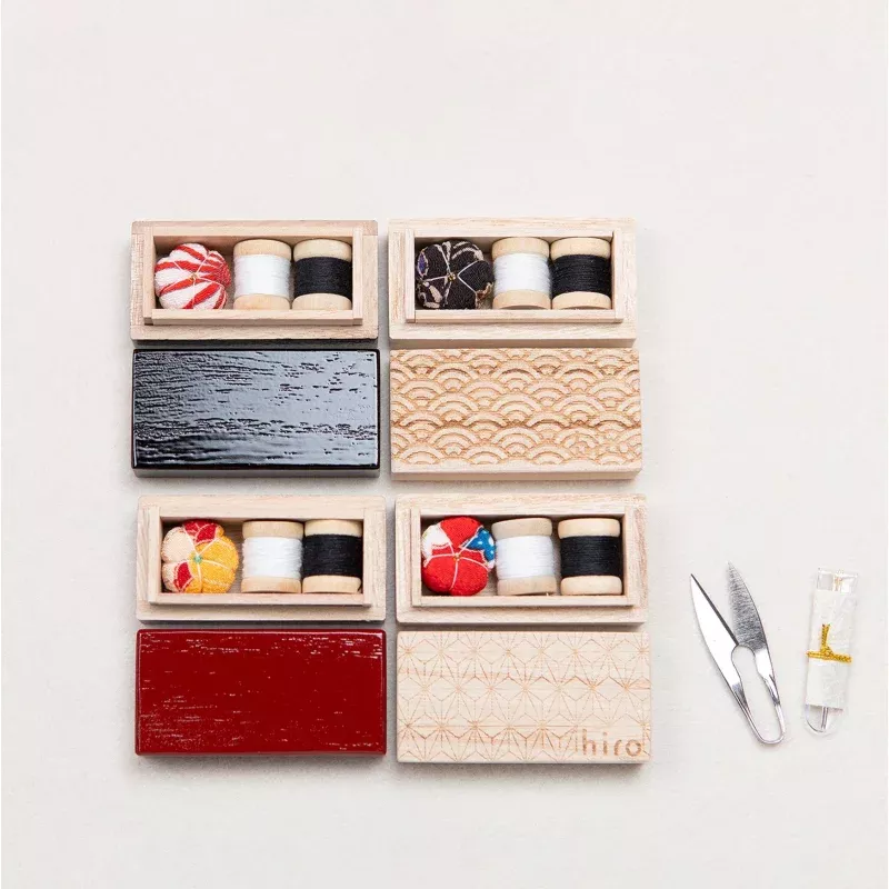 Tiny Sewing Box, Black Lacquer