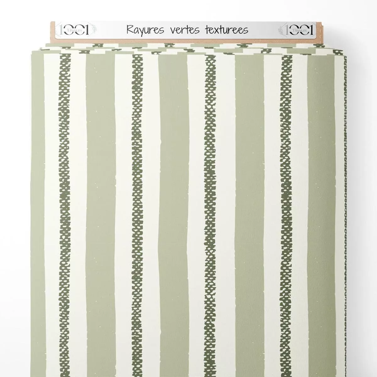 Tissu – Rayures vertes textures