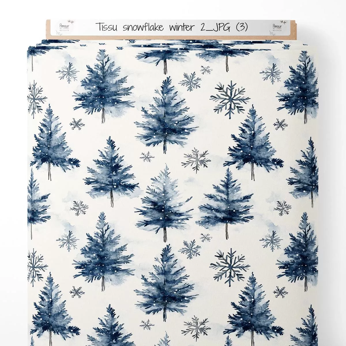 Tissu – Snowflake winter 2