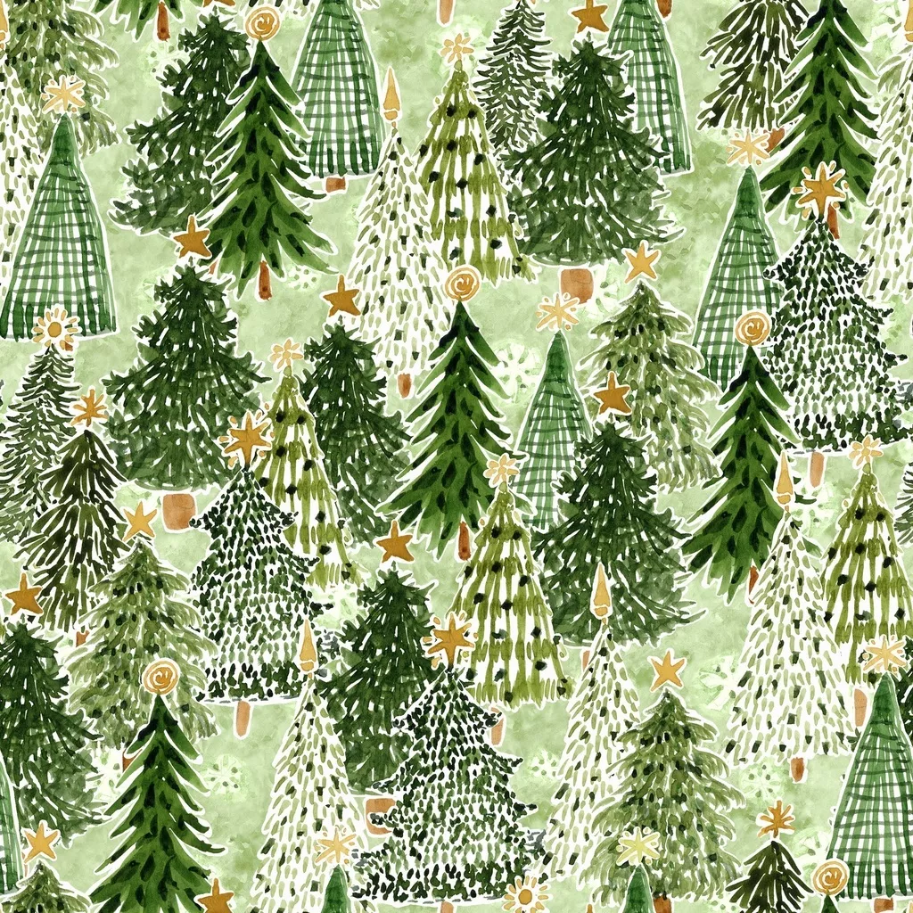 Trees - Green - Snowy Greetings - Susan Winget