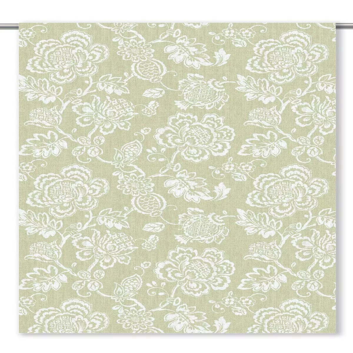 ‘Trishna’ Fabric by the Yard (Sage Green/ White)