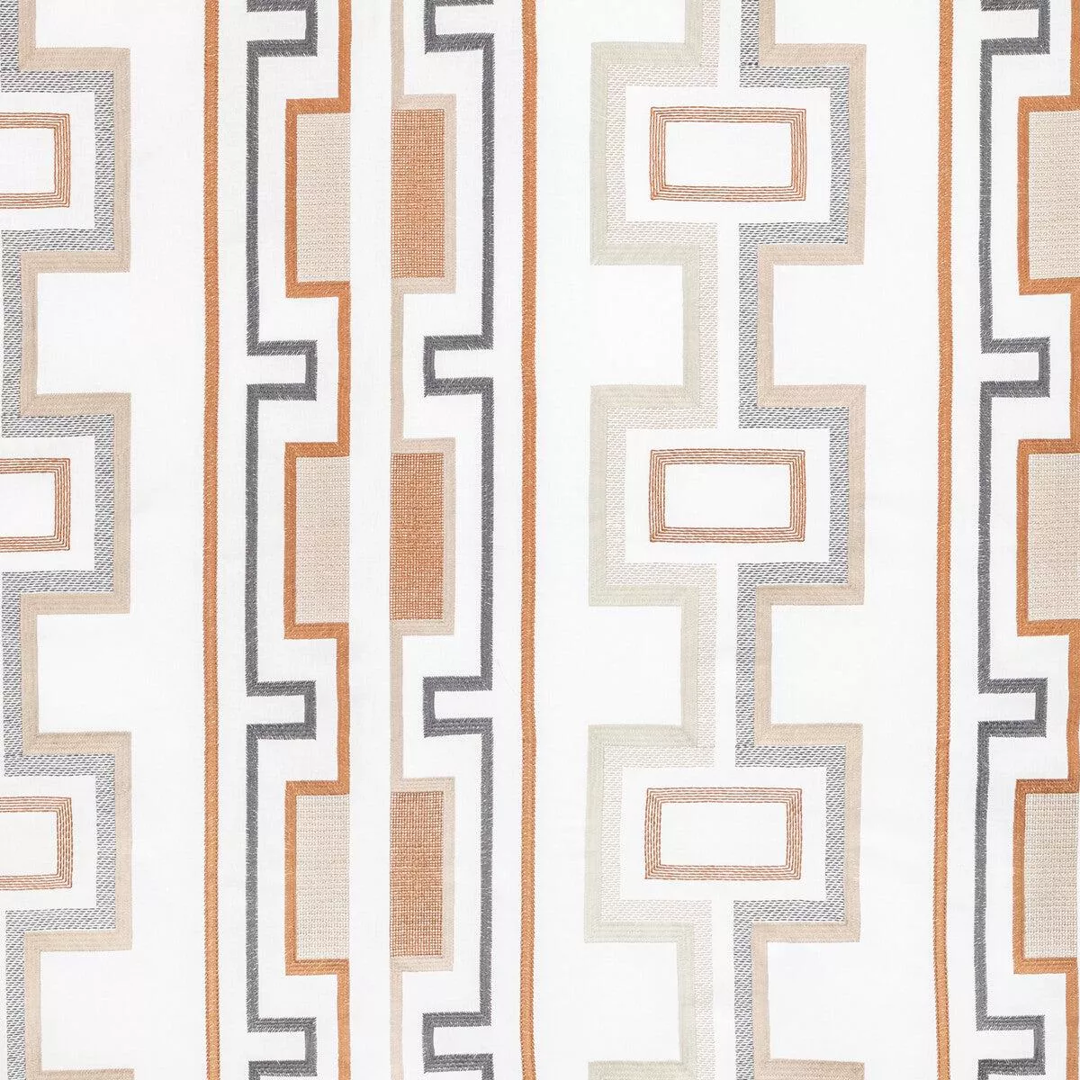 Tritone Embroidery Copper Fabric