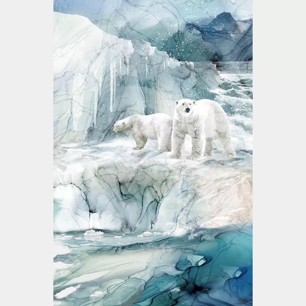 Tundra Crossing – Polar Bear Light Blue Multi Panel