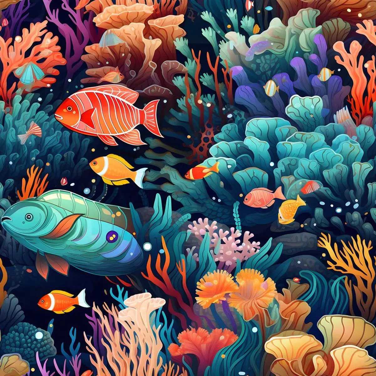 Under the Sea Pattern #4 Fabric