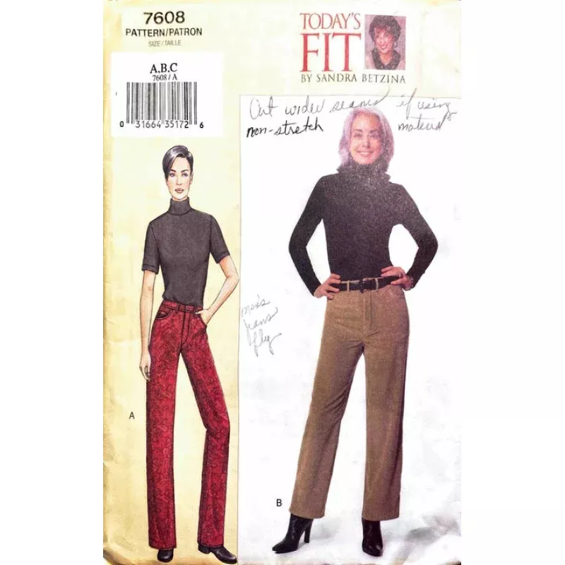Vogue 7608 | Misses’ Jeans | Size A, B, C