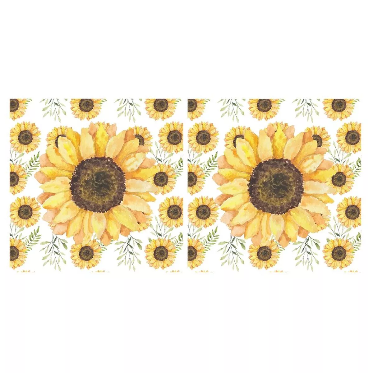 Watercolor Sunflower Allover Pillow Panels