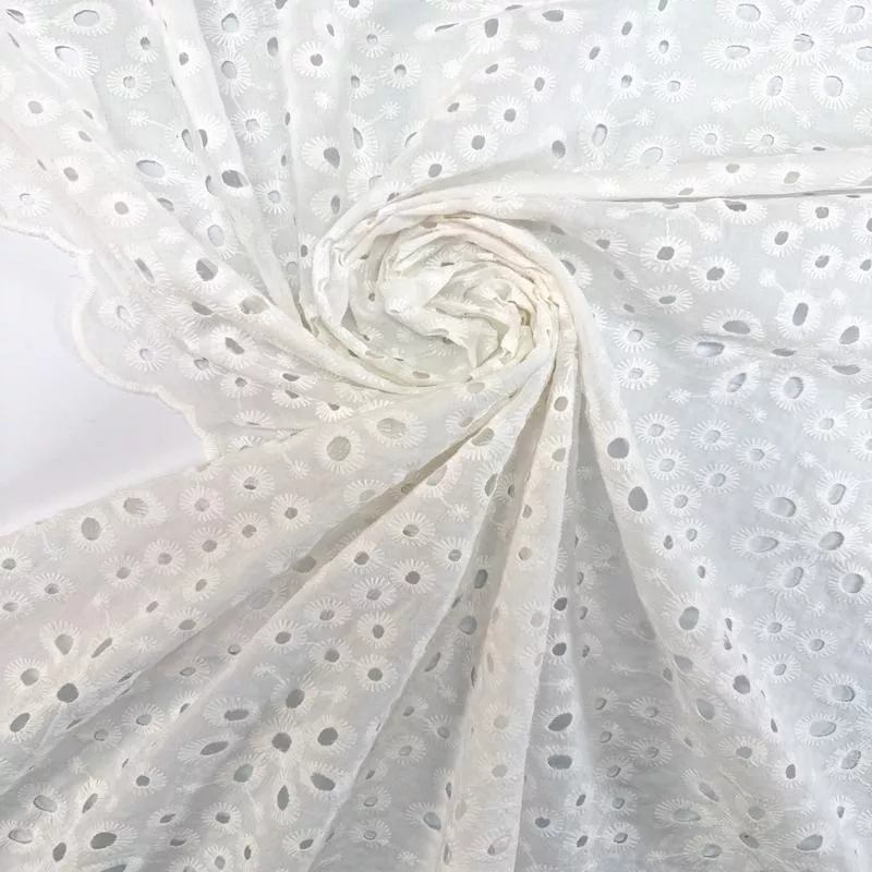 White Cotton Broderie Anglaise