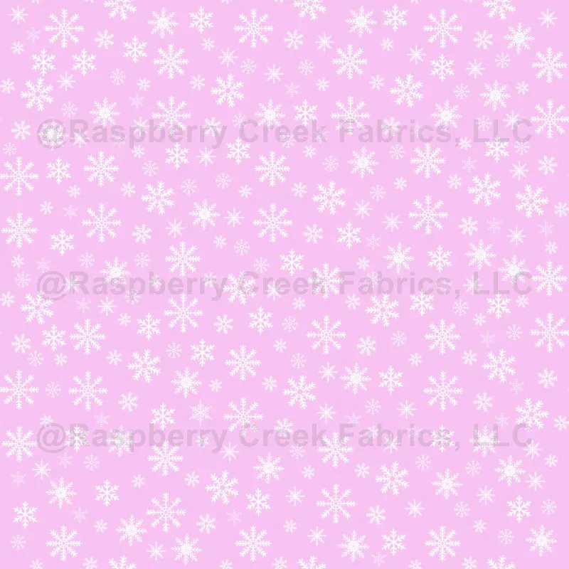 White Snowflakes on Light Pink