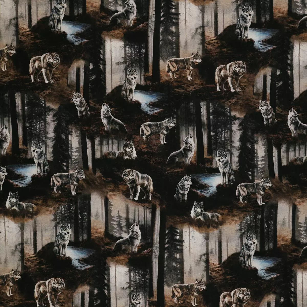 Wild Kingdom Fabric Collection – Wolf Pack