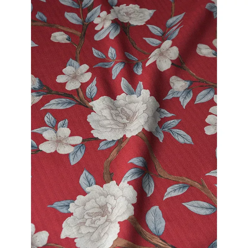 Winding Peonies (Berry)-Sample