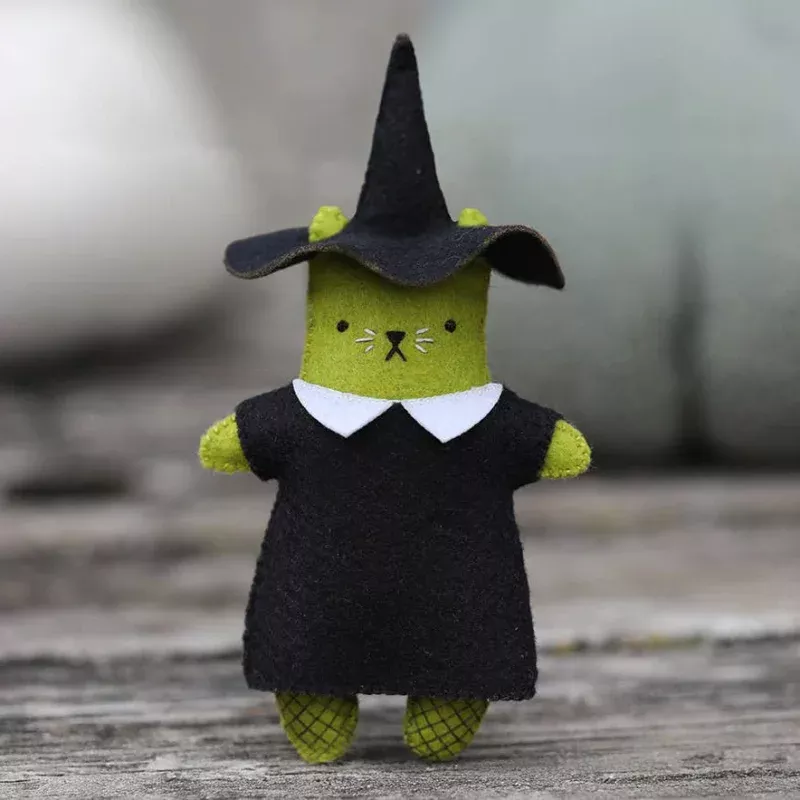 Witch Cat Felt Doll Kit