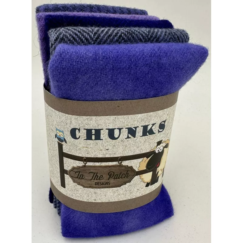 Wool Chunks 5pc 9inx 10in Purple # WK6071 Special Order
