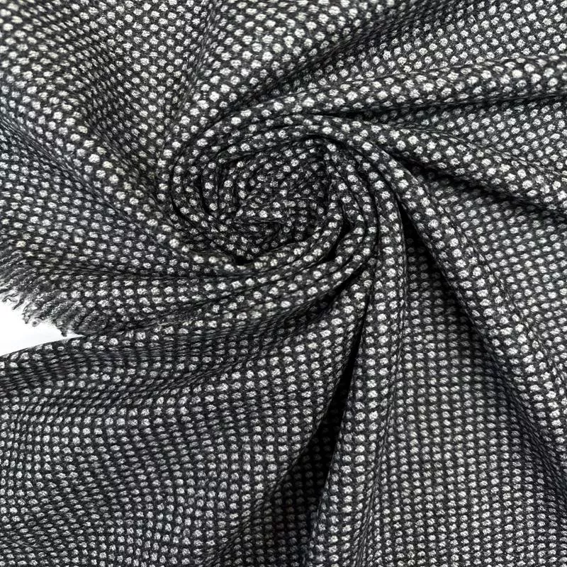 Wool Shades White Black Fabric