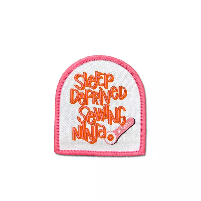Woven Patch - Sleep Deprived - Iron On - Kati Cupcake