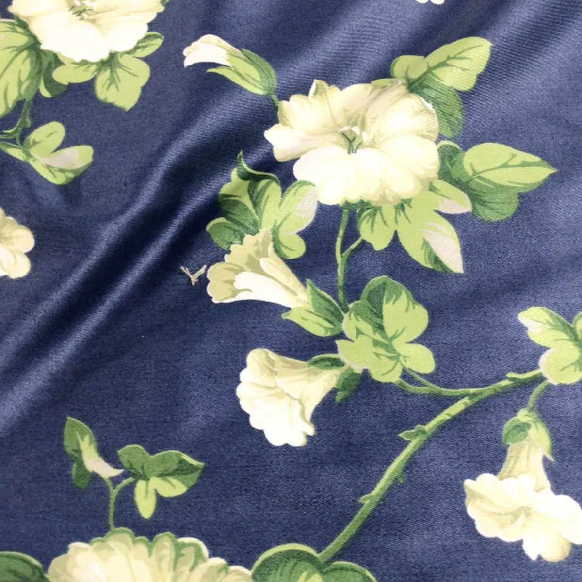 York Design Vintage Hydrangea Blue Cotton Print Fabric