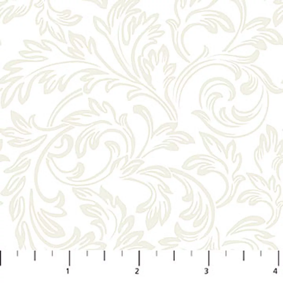 Yuletide Traditions Scroll White Deborah Edwards Northcott Cotton Fabric