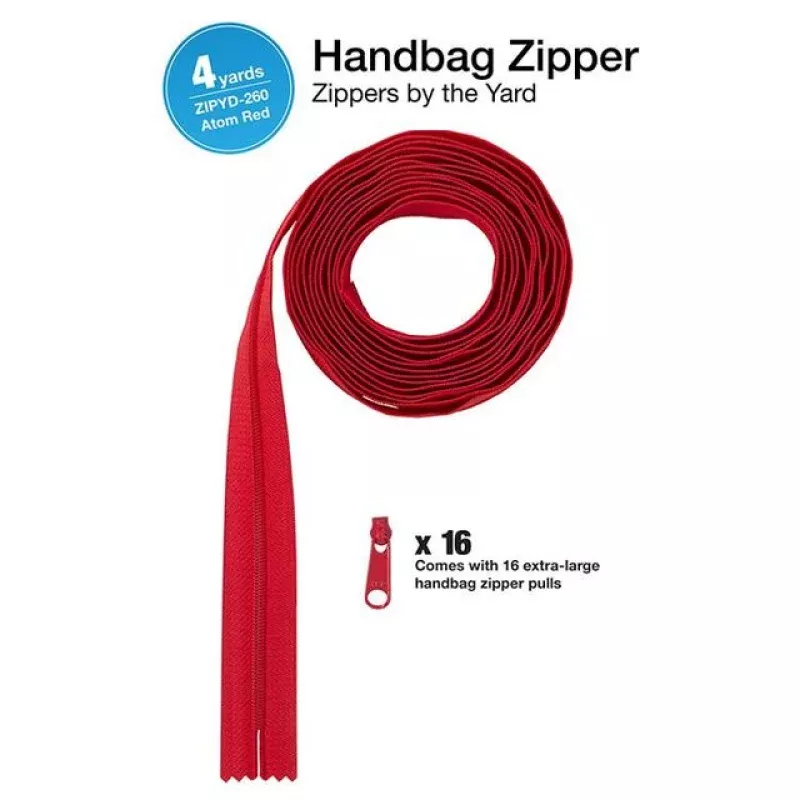 Zipper 4yds Pulls Atom Red Pattern By Annie’s BYA-ZIPYD-260