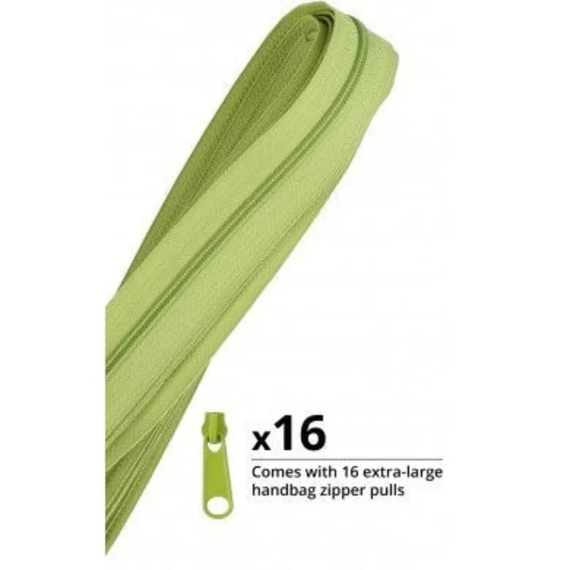 Zippers by the Yard Apple Green